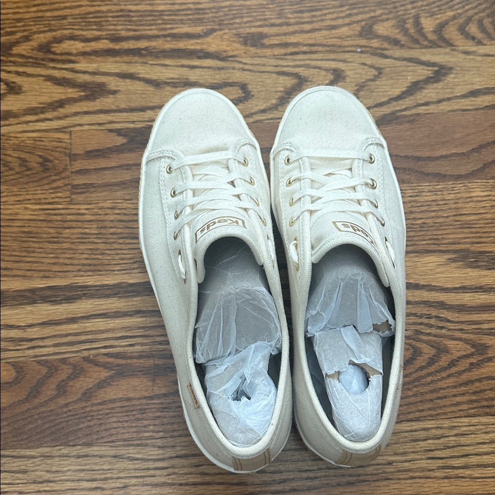 Keds x Rifle Paper Co. TripleKick Natural Platform Embroidered Sneakers 7.5 - Picture 8 of 8